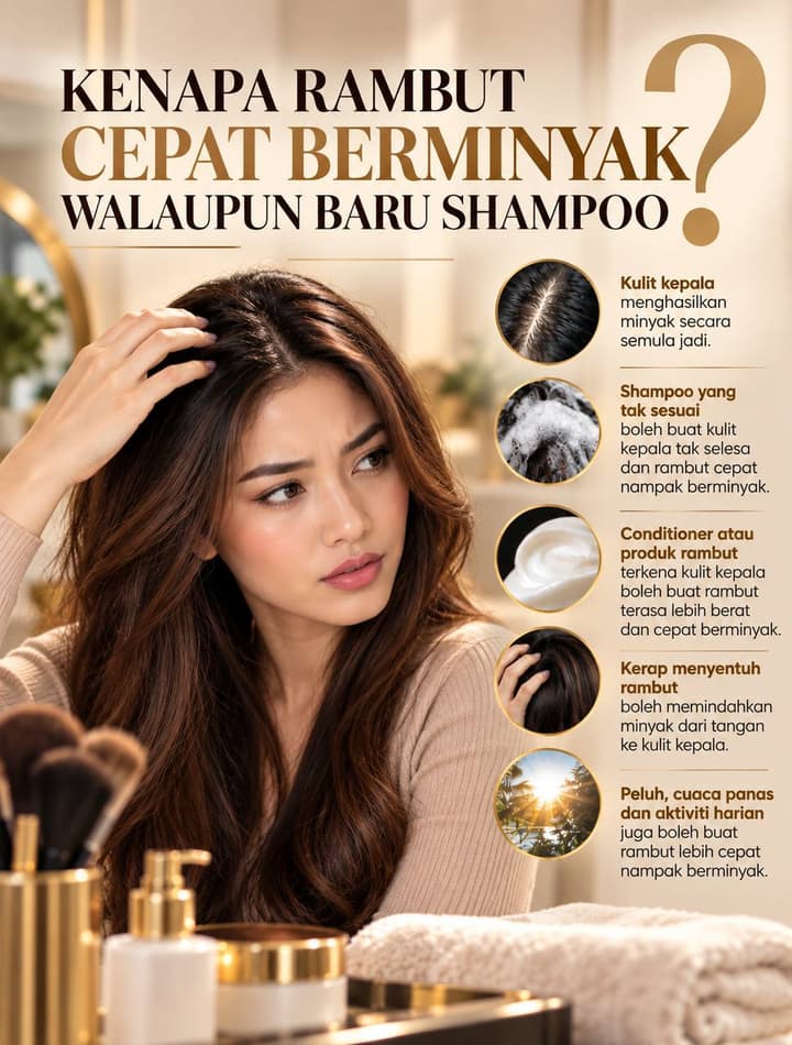 Tips Kenapa Rambut Cepat Berminyak - AuraFara Spa